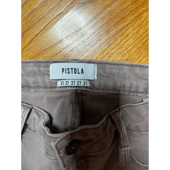 Pistola taupe zipper pocket zipper hem skinny jeans size 27 retro boho - Picture 4 of 6